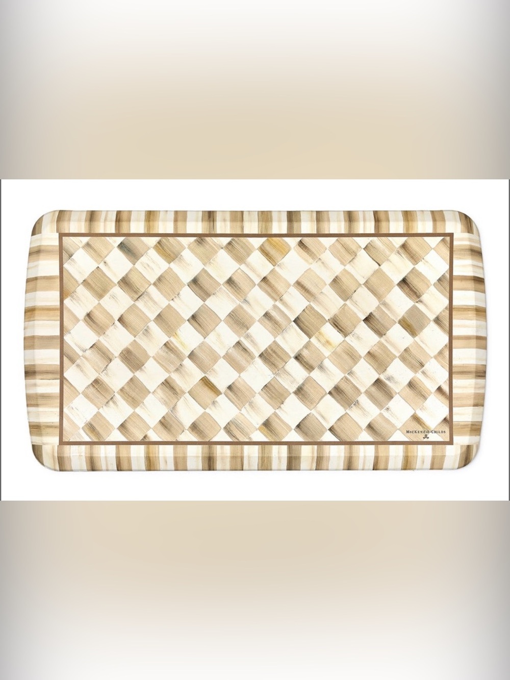 MacKenzie-Childs Mocha Check 20" X 36" GelPro Comfort Mat